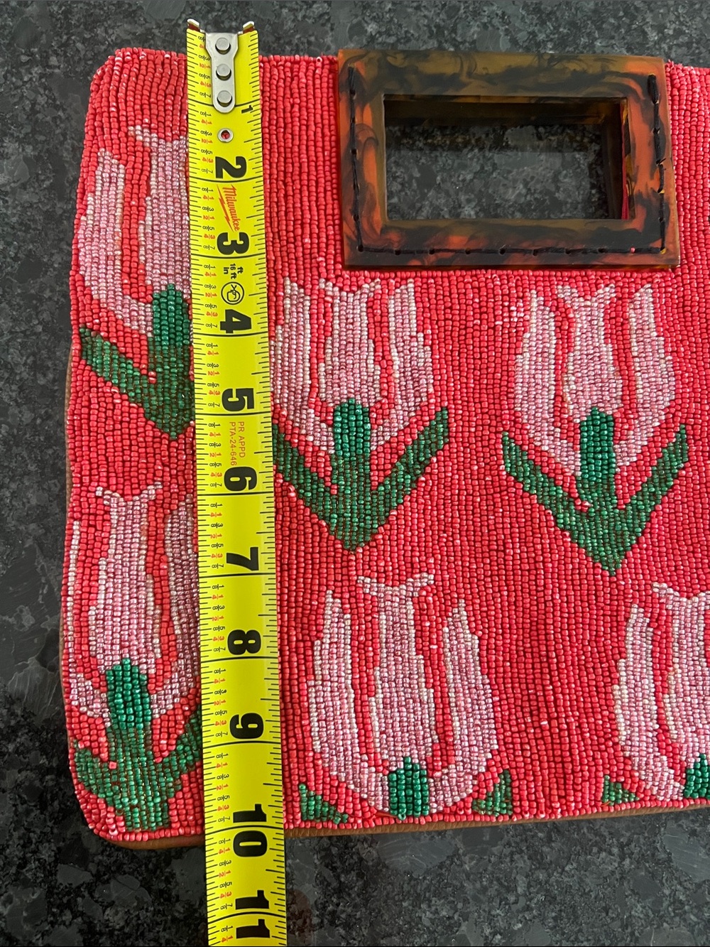Anthropologie Annabel Beaded Tulip Clutch 🌷 - Picture 4 of 5